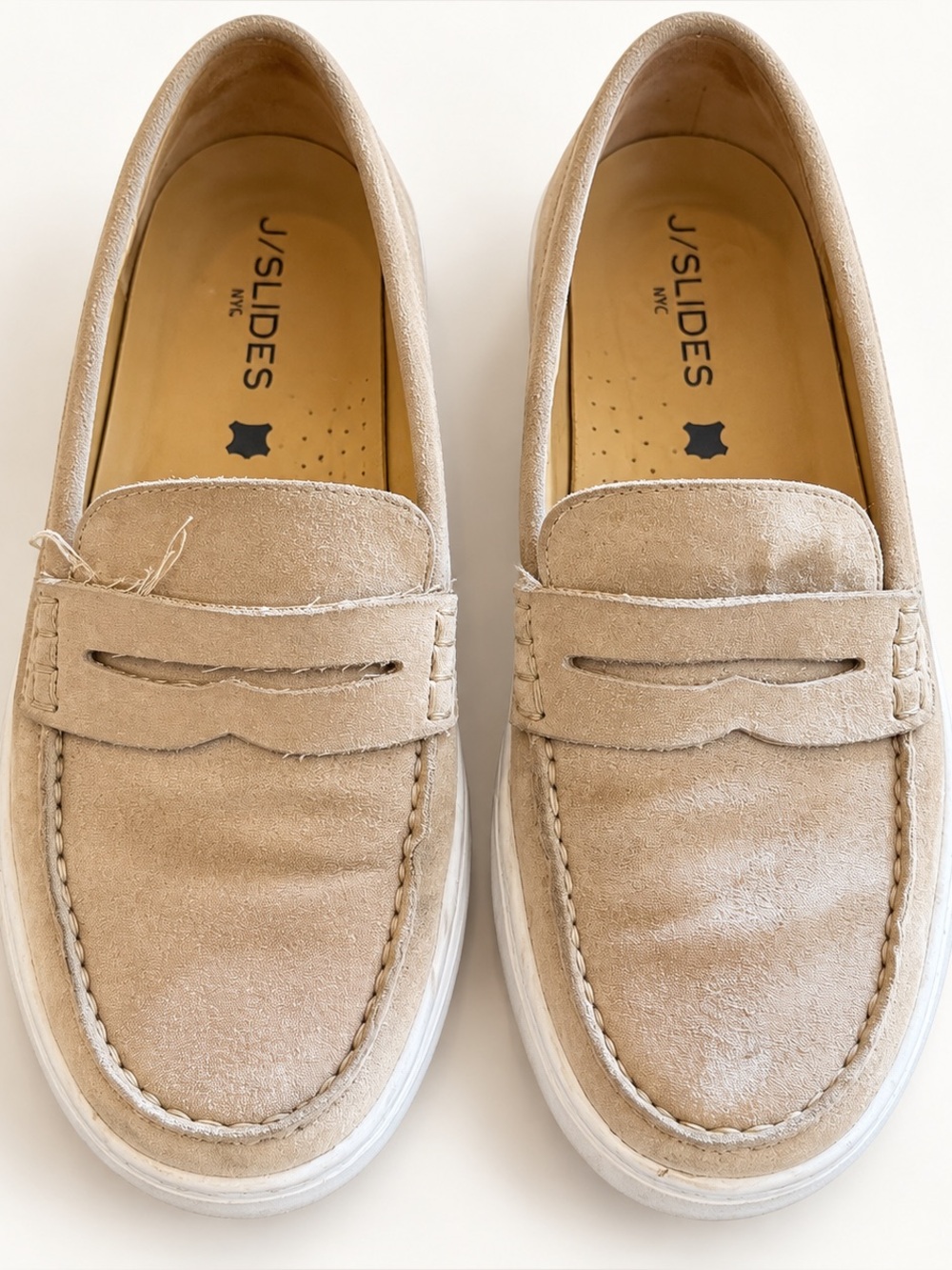 J/Slides NYC women’s suede penny loafers, size 8½ M